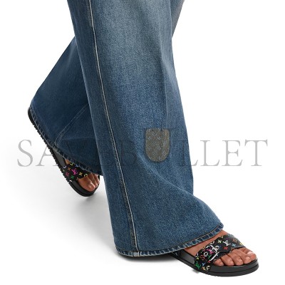 LOUIS VUITTON MURAKAMI LV X TM BOM DIA FLAT COMFORT MULES 1AGXUJ